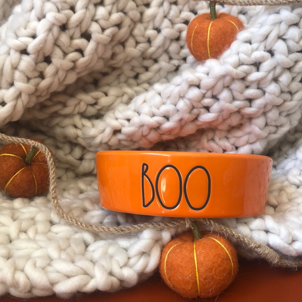 Rae Dunn “BOO” dog/cat dish